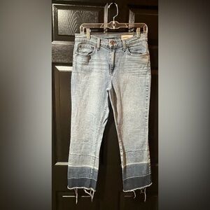 Pistola Cassie Color Block High Rise Cropped Jeans